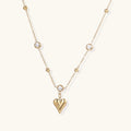 Crystal Heart Charm Necklace