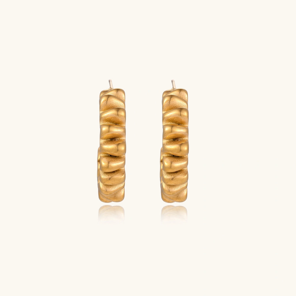 Twisted Gold Hoops