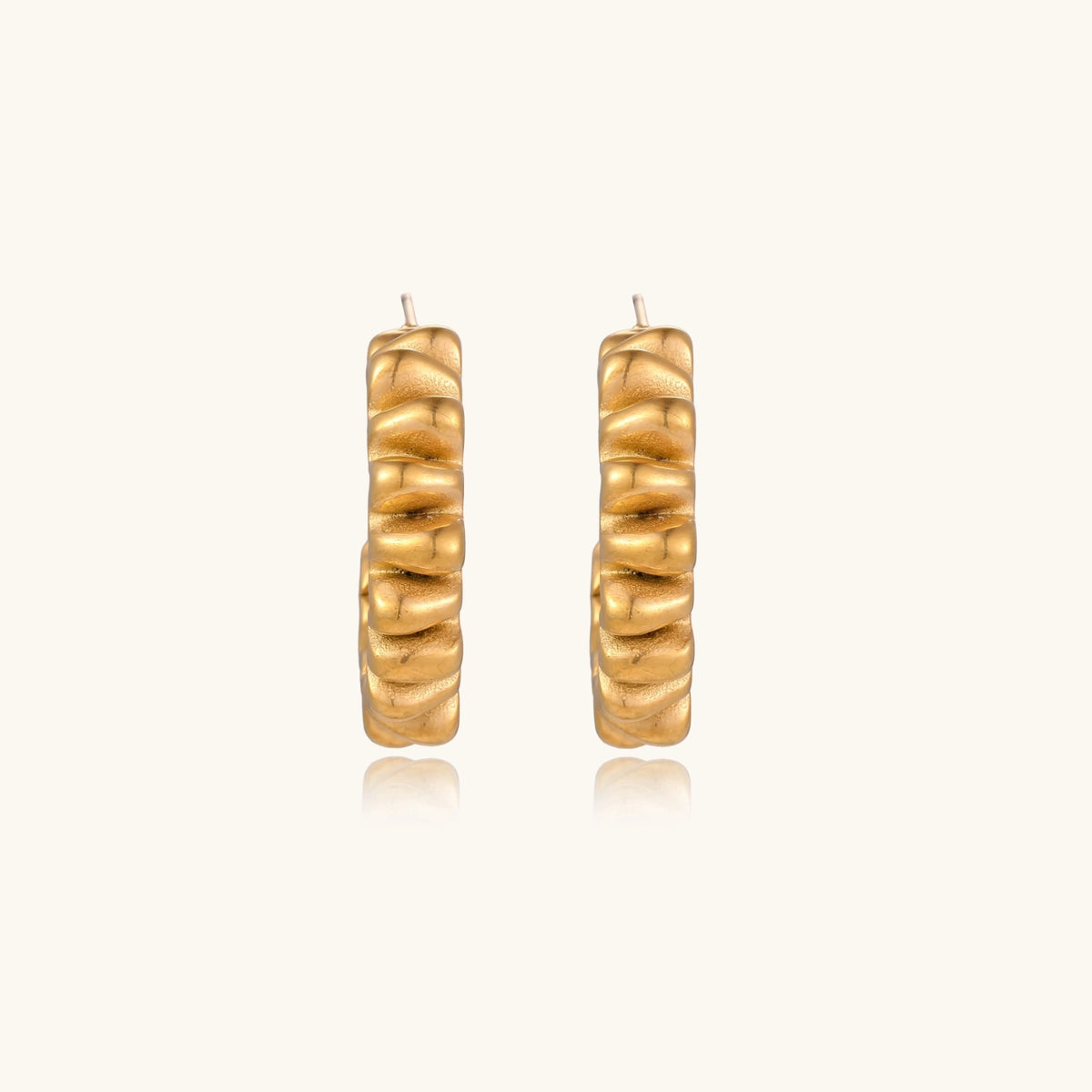 Twisted Gold Hoops