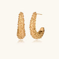 Textured Crescent Hoops