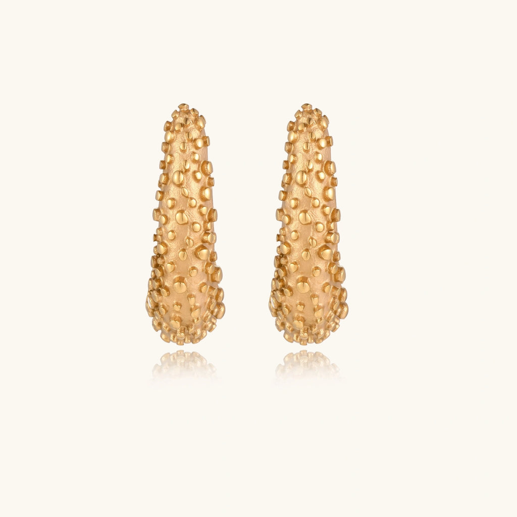 Textured Crescent Hoops