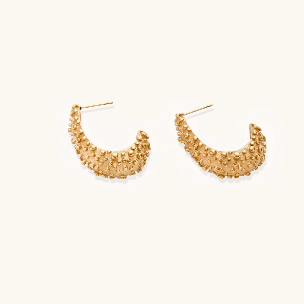 Textured Crescent Hoops
