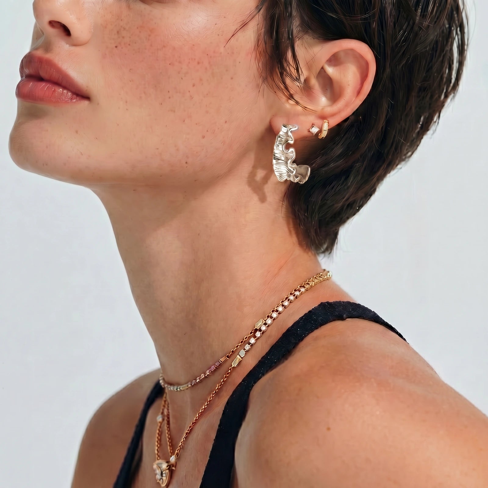 Ripple Hoop Earrings